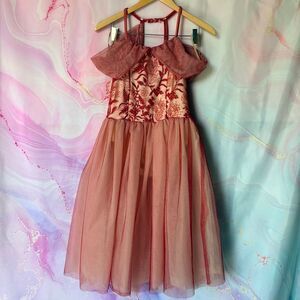 Revolution XLC RC23887 Red Cream Floral Lyrical Ballet Dance Costume Dress